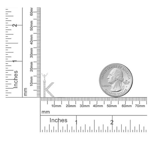 1/10 Carat Round lab Grown Diamond A-Z initial Pendant Necklace | 10K, 14K Yellow or White Gold and Sterling Silver Cable Chain Necklace 18 inch | D-F Color and VS1 Clarity4
