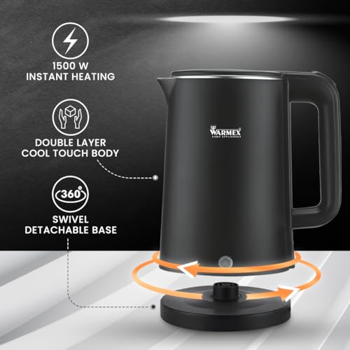 Image of Warmex Electric Kettle 1.5L | Fast Boiling, Convenient | Electric Kettle + 2 Years warranty