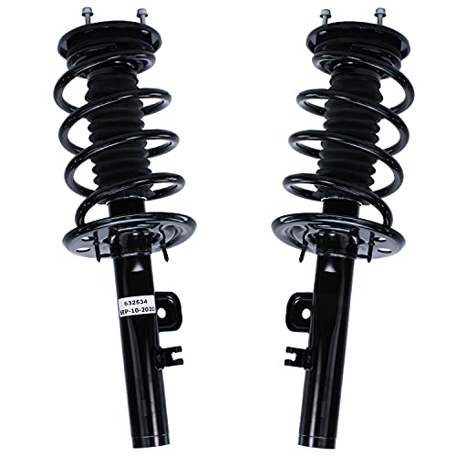 Detroit Axle - Pair (2) Front Complete Ready Strut & Coil Spring Assembly Replacement for 2009 2010 2011 2012 Ford Flex Non-Turbo - 2pc Set