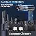 Yedop Car Vacuum Portable Cordless, 35000Pa High Power Brushless Motor Handheld Vacuum, 6-in-1 Rechargeable Mini Cleaner with Air Duster for Car, Home, Pet Hair, Keyboard,Grey
