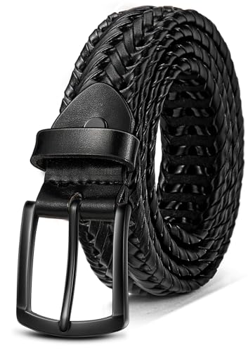 KEMISANT Men Belt, Braided Belt Comfortable For Men Casual Jean Golf 1 3/8