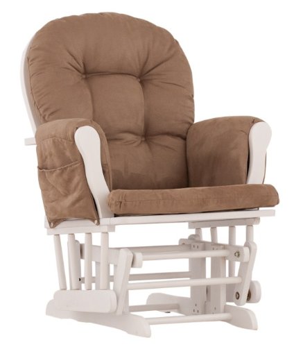 Storkcraft Hoop Glider, White/Mocha