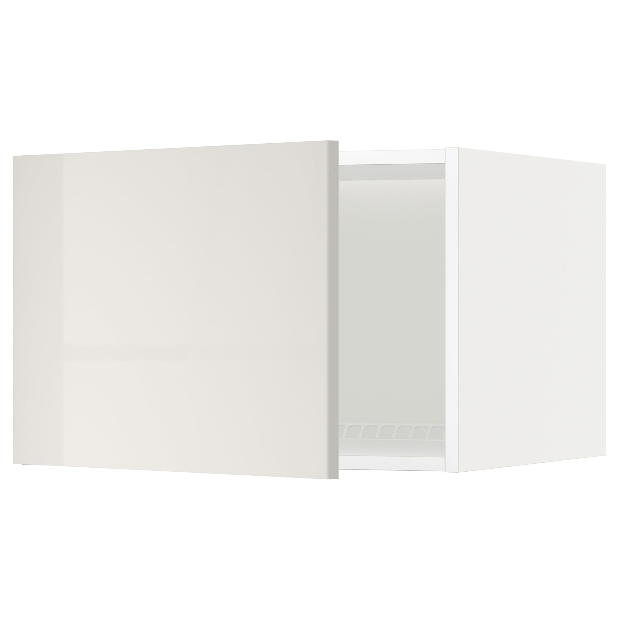 Armoire supérieure METOD blanc gris clair Ringhult meuble surréfrigérateur