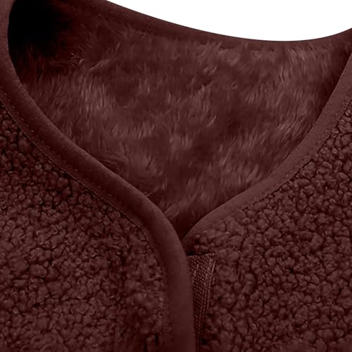 Kids Fleece Vest Fall Sherpa Fuzzy Lightweight V Neck Sleeveless Toddler Winter Jacket for Girls Cozy Thermal Coat3