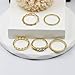 LKingel Stackable Gold Rings for Women Non Tarnish Exquisite 14K Gold Plated Stackable Cubic Zirconia Ring Set Fashionable Promise Wedding Band Prom for Women Size（5pcs 7）