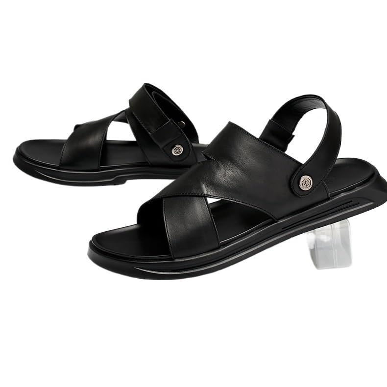 Men's Leather Sandals Leather Soft Bottom Men's Beach Shoes Sandals2