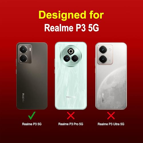 Image of amazon basics Back Case Cover for Realme P3 5G | Compatible for Realme P3 5G Back Cover | Liquid Silicon Magic Case with Camera Protection | Red