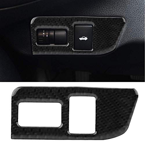Acouto Interior, Carbon Fiber Car Rear Trunk Switch Control Botton Cover Trim Car Interior Center Console Rear Trunk Botton Trim Sticker for 86 13-18