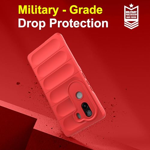 Image of amazon basics Back Case Cover for Vivo V40e 5G | Compatible for Vivo V40e 5G Back Case Cover | Liquid Silicon Magic Case for Vivo V40e 5G with Camera Protection | Red
