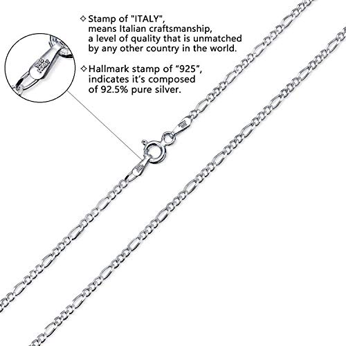 Savlano 925 Sterling Silver 1.5mm Italian Solid Figaro Link Chain Necklace Comes With a Gift Box for Men & Women - Made in Italy2