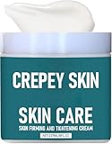 237g Crepey Skin Cream, Firming Body Lotion for Loose Skin, Deeply Moisturize & Tighten Crepey Skin, Day & Night Moisturiser for Face & Body, Skin Tightening Cream Body for Women&Men