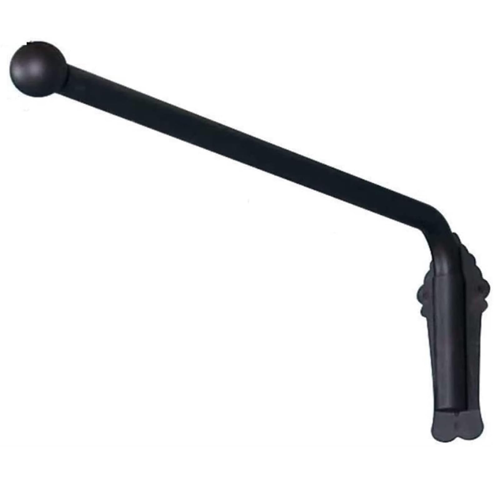 RVUEM Heavy Duty Swing Arm Curtain Rods, Portiere Rod for Side Panels, Window Curtain Display Stand, Drapery Arm, Door Curtain Rail, Swing Arm,Black,70cm