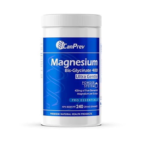 Magnesium Bisglycinate 400mg Powder - CanPrev - Ultra Gentle Chelated Complex - Muscle Health, Bone Health & Cramp Relief