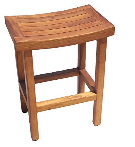 Image of AquaTeak Patented 24 inch Sumba Tall Teak Counter Stool