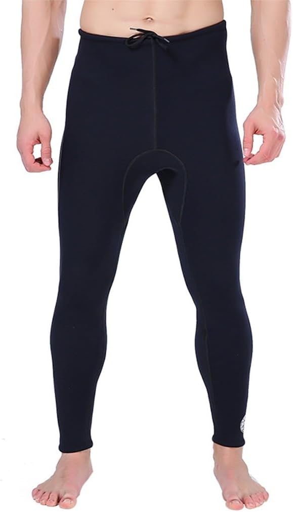 Wetsuit Pants Man Women, 3mm High Waist Keep Warm for Swimming Diving Surfing Snorkeling(Black)