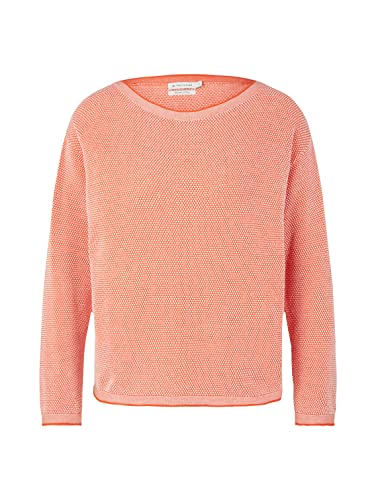 TOM TAILOR Damen Strickpullover aus Bio-Baumwolle, 31310 - Red Bubble Structure, XS – Ansicht 5