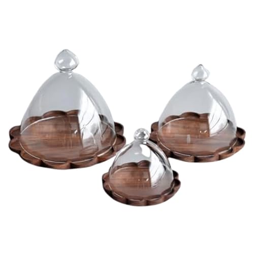 [YARN]かろやかなガラスドームとウォールナットのトレー[S 単品]※離島への配送不可