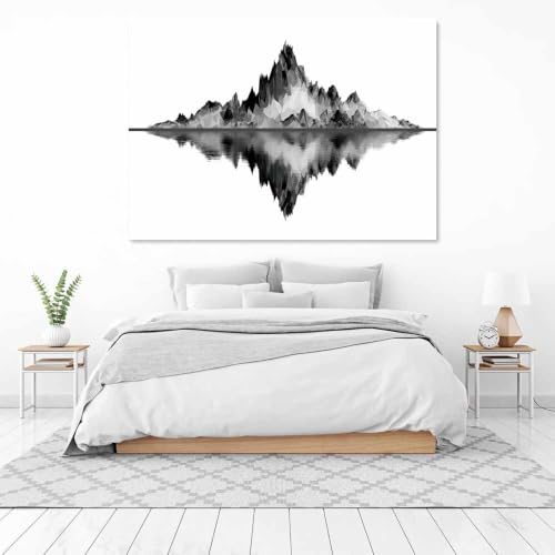Reflet géométrique de la montagne affiche sur toile grand format - 3