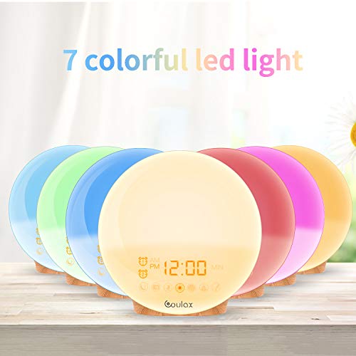 Despertador con luz Wake Up efecto madera con radio FM y dos alarmas 7
