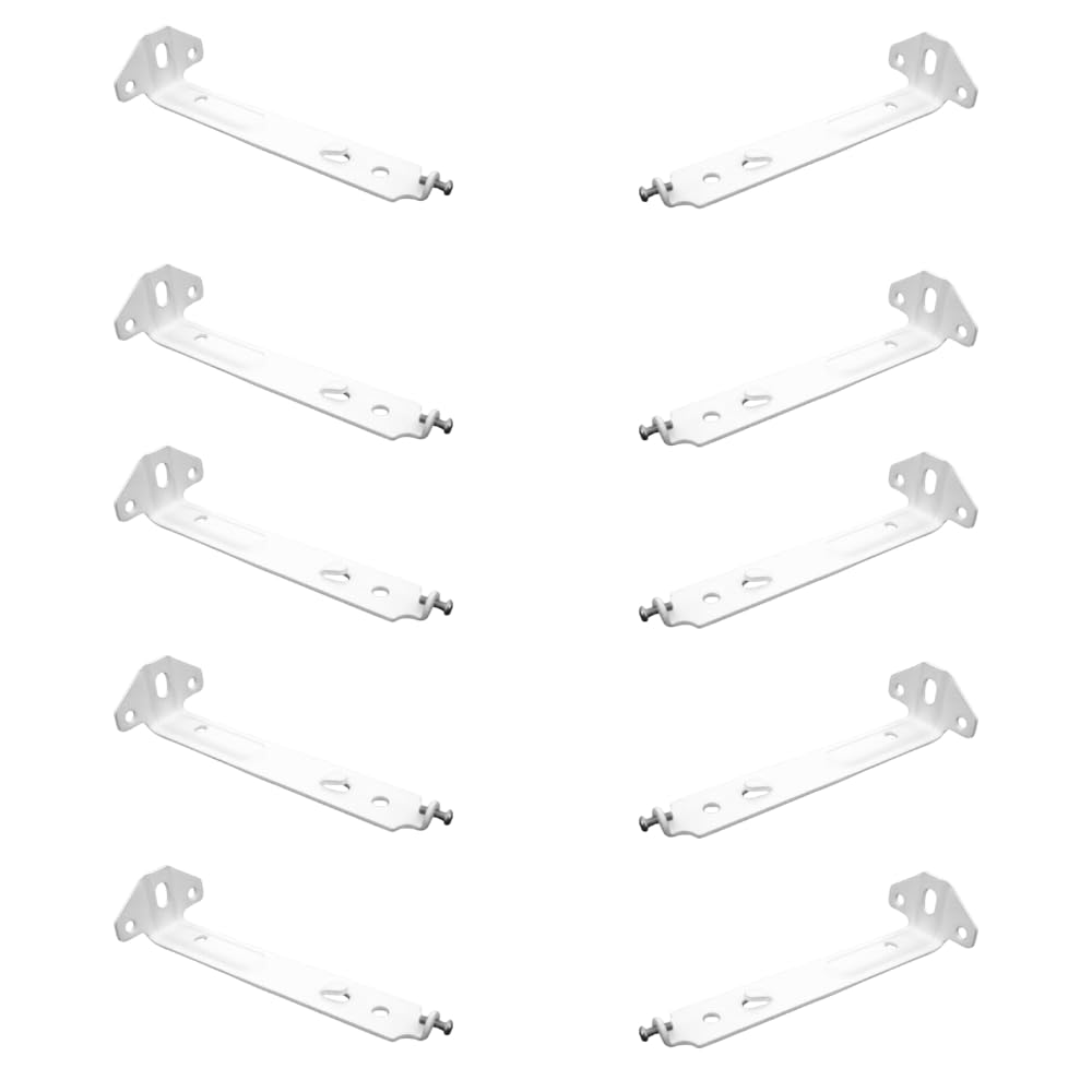 Vertical Blind Face Fix Bracket 92mm White Heavy Duty Vertical Blind Headrail Face Fitting Bracket for Slimline Track Pack of 10 — image 1