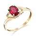 Imagen de 1,15 Carat 14 K oro macizo anillo con Natural ovalado Ruby