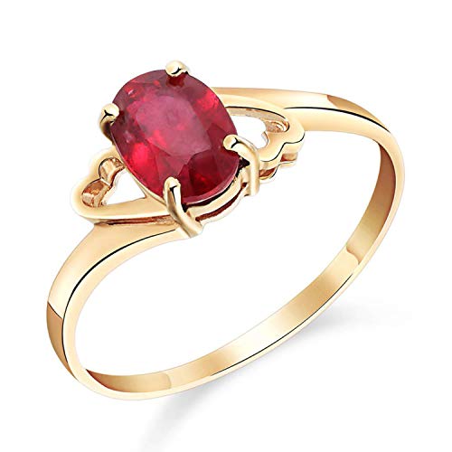 Galaxy Gold GG 14k Solid Gold Ring 1.15 ct Oval-Shaped Ruby3