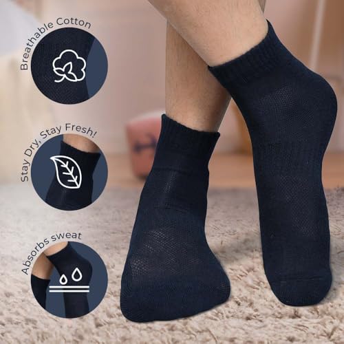 Image of Ankle Socks for Men|Sneaker Socks Breathable Socks for Loafers|Athletic Running Socks Gym Everyday Sock|6 Pairs