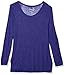 Hanes Women's Lightweight Spacedye Vented Tunic, Out of the Blue, Medium