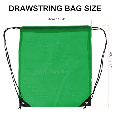 Drawstring Backpack Bulk 100 Pack Draw String Bags 210D Polyester Gym Cinch Sack for Women Men Gym Sport Travel Party, Purple (16.5" x 13.3")(Green)2