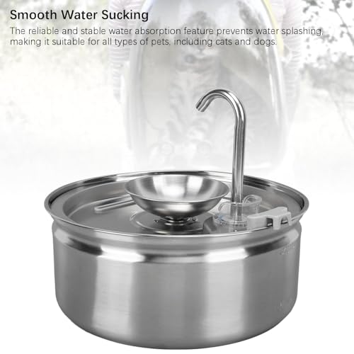 Fuente de Agua para Gatos de Acero Inoxidable 3.2L miniatura 3