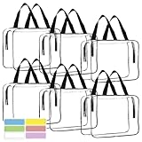 6 Pack Large Toy Storage Bags, SARAEL Reusable Clear PVC Waterproof and Zippered, Travel Waterproof Organizer Bags with Zipper Ideal for Organizing Building Blocks, Puzzles, Kids Books