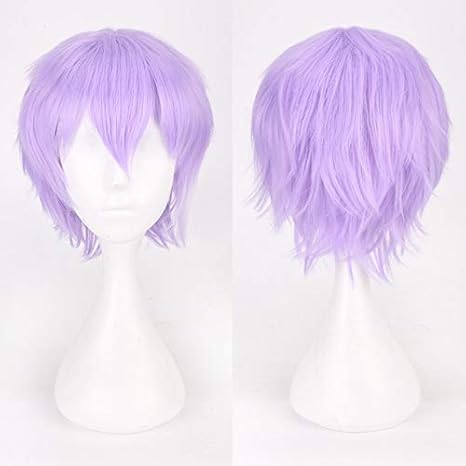 Amazon Co Jp 色ブラックホワイトパープルブロンドレッドショートヘアコスプレファッション ウィッグメンズレディースパーティーアミンショートストレートヘアファッションファッションウィッグ男の子女の子用ワンサイズk049 17 ホビー