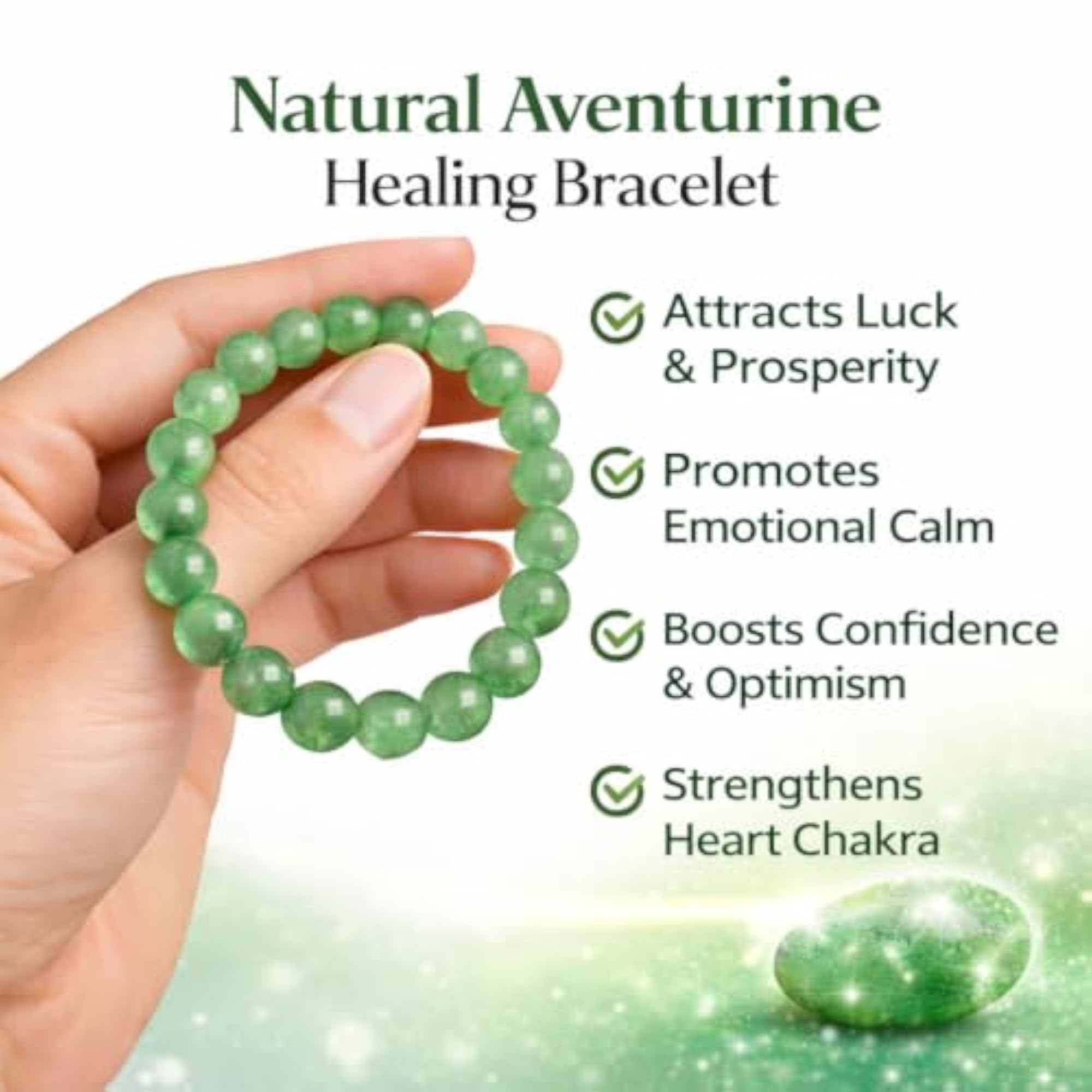 Aventurine Crystal Bracelet for Luck & Prosperity