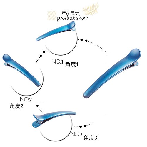 12PCS Pinzas de Pelo Profesional para Salón de Peluquería, Clips para Cabello Multicolor de Plástico y Metal, Pinzas Cocodrilo (4.9CM) miniatura 4
