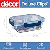 Décor Deluxe Clips Glass Food Storage Container, BPA-Free Airtight ...