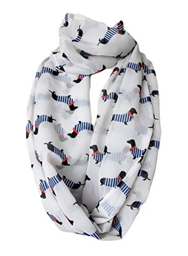 Etwoa Dachshund Dog Pattern Infinity Scarf Circle Loop Scarf3