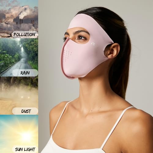 Image of 1Pc Full Face Cover Folded Women Face Mask for Outdoor Sports Climbing Traveling, UPF50+ Sun Protection Mask for Men Women, UV Full Face Masks for Bike Car (Pack, 1, count)