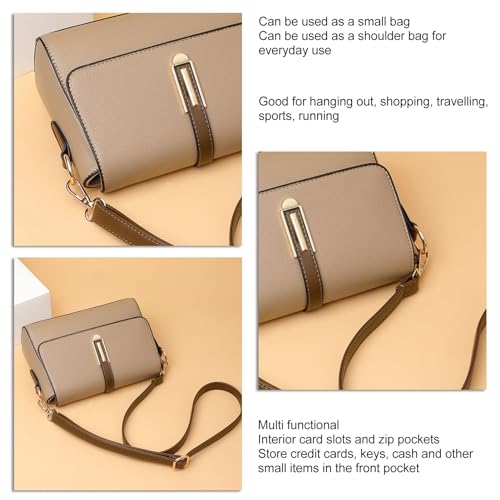 PU Leather Shoulder Bag Soft Multi Functional Large Capacity Women Purse Shoulder Bag for Wandering Shopping (Uniform Size)2
