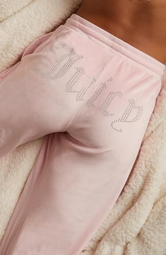 Image of Juicy Couture Women's Velvet Fleece Lounge Pajama Pant with Rhinestones