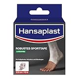 Hansaplast Robustes Sporttape (3,8 cm x 10 m), stark haftendes Tape hilft bei der Vermeidung von Verletzungen, latexfreies Sport Tape bietet Unterstützung für Gelenke, Weiß