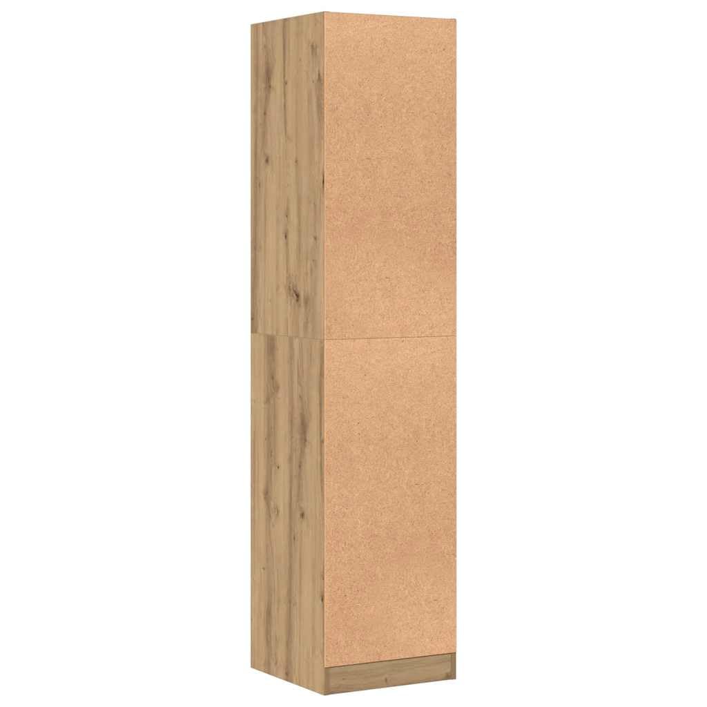 Apothekerschrank Artisan-Eiche 40x41x174,5 cm, Holzwerkstoff, Mehrzweckschrank mit Auszug, robuster Stauraum für Küche, Büro, Wohnzimmer, vielseitiges Möbelstück