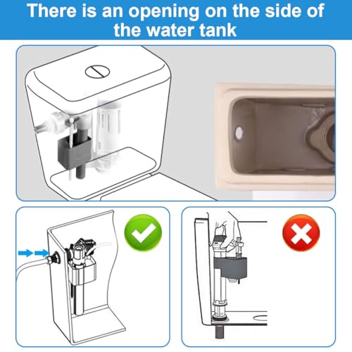 Spülkasten Füllventil, Spülkasten Ersatzteile, Universelles Einlassventil G1/2 Messing Anschluß Spülkasten Ersatzteile, Seitliches Einlassventil Geeignet für die Meisten