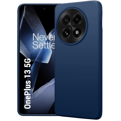 Image of LIRAMARK Liquid Silicone Soft Back Cover Case for OnePlus 13 /1+13 5G (Midnight Blue)