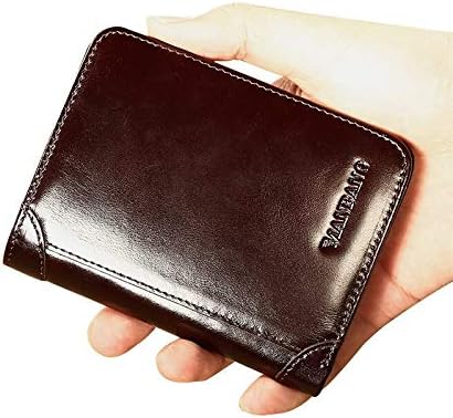 Carteira De Couro Marrom Masculina 100% Original