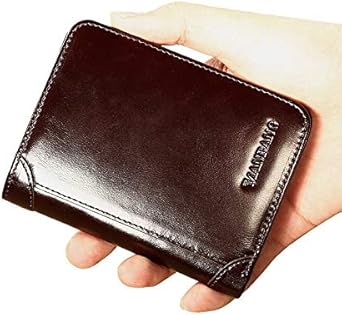 Carteira De Couro Marrom Masculina 100% Original