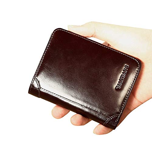 Carteira De Couro Marrom Masculina 100% Original