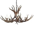 JONATHAN Y JYL6300A Eldora 30" Adjustable Resin Antler 5-Light LED Chandelier, Glam, Rustic,Cottage,Transitional, Dimmable Dining Room, Living Room, Kitchen, Foyer, Bedroom, Brown