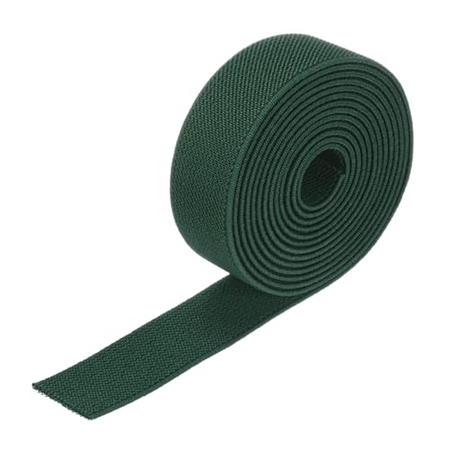 M METERXITY Elastic Bands for Sewing, 1" 2 Yards Roll of High Elasticity Knit Elastic Spool, Elastic for Sewing Waistband/Wigs/Pants/Crafts DIY Stretchy Ribbon [Dark Green]