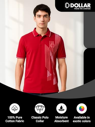 Image of Dollar Pack of 1 Men's Cotton Polo T-Shirt with Classic Collar