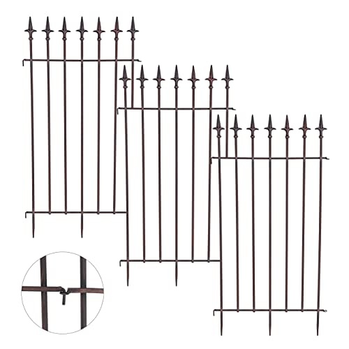 ESTEXO Gartenzaun Rankzaun Rankgitter 100x50 cm Eisen Spalier Metall Zaun...